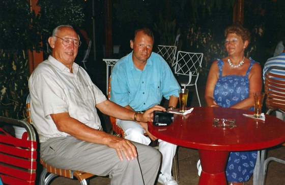 Dad in Tobago with mum and Willie & Kathi