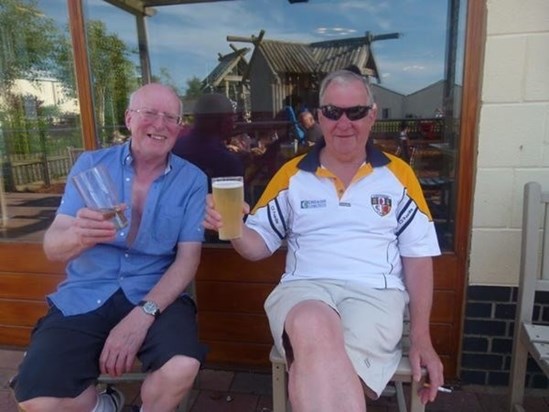 93D01FC3 ECB9 4B99 BED0 76710773DE53 Uncle Seamus and Daddy together now in Heaven will be drinking a pint together once again 