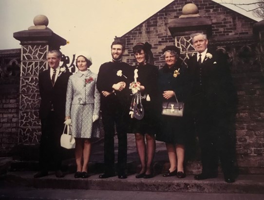 Barry and Kathleen on their Wedding day