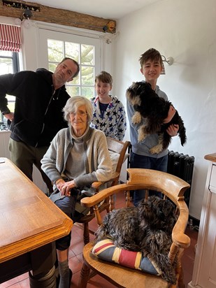 Diana - putting up with Simon, Sam & Fin (grandsons) + dogs 2021
