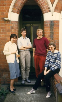 Final year housemates at Loughborough. Debbie, Smiley Dave, Bob, Claire and Janet (where were you Janet?)