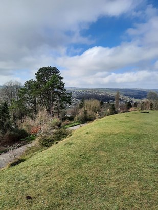 Yesterday, on Mothering Sunday, we took Claire's ashes back to her beloved Cotswolds, and scattered them in the area she grew up.  This is a view from her final resting place. 