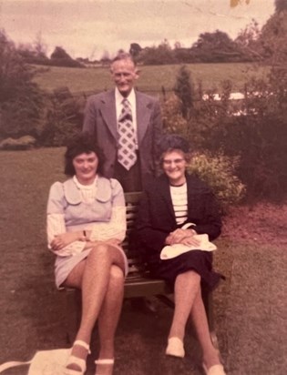 Barbara with her Grandma  & father  Robbie who lived in Perth  Western Australia during  him visiting her in 1974 .
