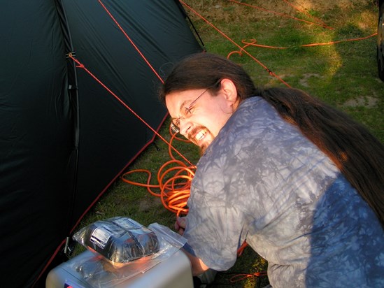 Pitching camp, Somerset