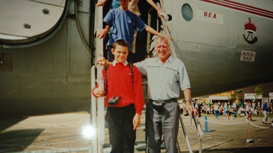 Dad & his grandson AJ at the airshow