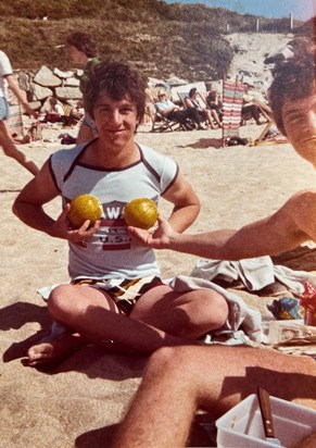 Schoolmates on holiday in Newquay summer of 78