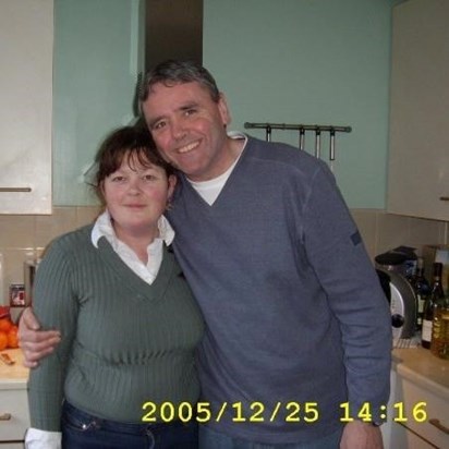 Mum and John on Christmas day 2005