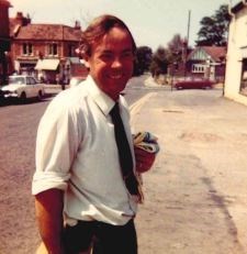 Harry outside Chorley's Backwell, 1977