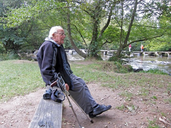 Harry at Tarr Steps, Exmoor September 2020