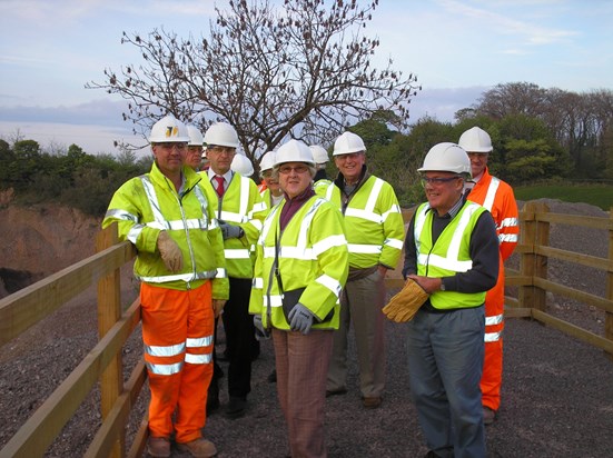 On Parish Council Business, complete with Hard hats