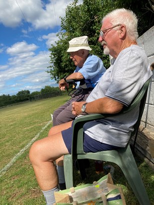 Watching the cricket at Long Ashton. 