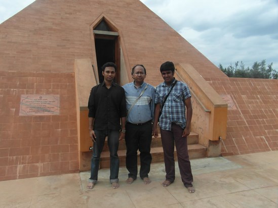 sathish with us in pyramid natarajar temple - pondy