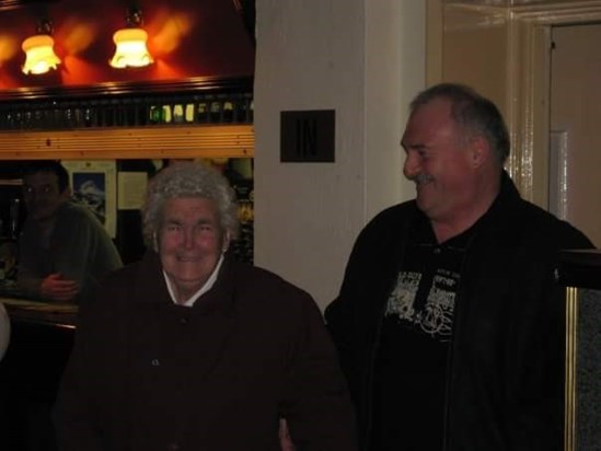 Surprise grandma, love this photo of you and uncle Derrick on your 80th birthday  xxxxxxx 