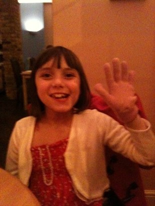Chloe with her Michael Jackson glove 