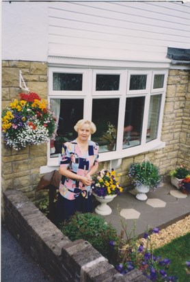 Mam in her beloved garden