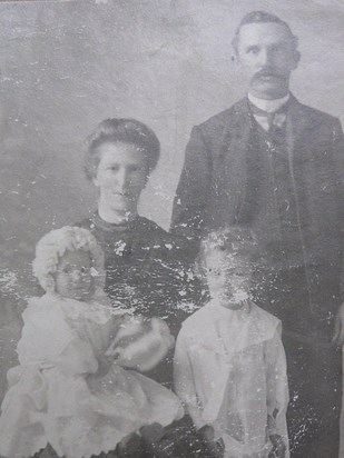 Great Granddad John & Grandma Cornelia & Great Uncle Patrick, Grandad Frederick Carroll