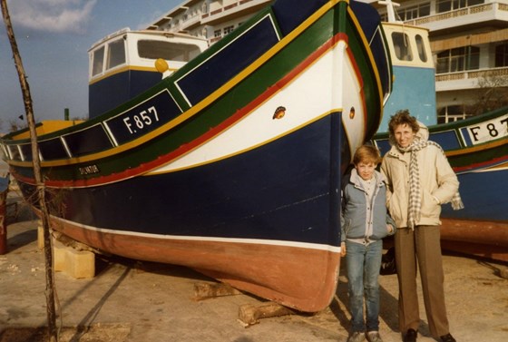 Phil & Mum in Malta 1985