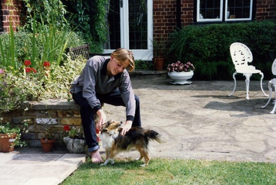 Phil at home with our dog Poly