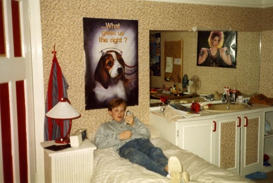 Phil in his bedroom aged 12