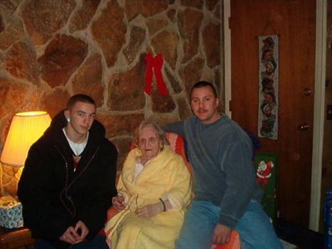 Nick, Grandma Irene, and Randy