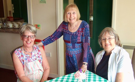 June with Audrey & Janice - all ready for WI Coffee Morning