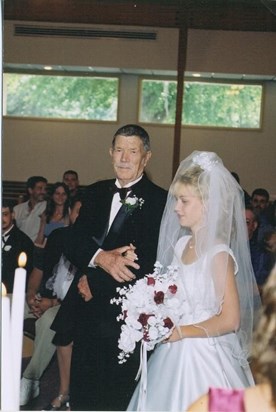 Daddy Walking Jessica down the Aisle