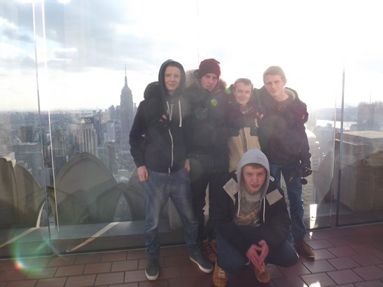 with his pals in New York February 2013