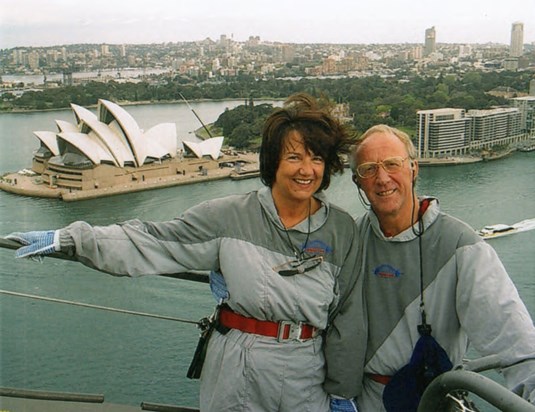 On top of the Sydney Harbour Bridge