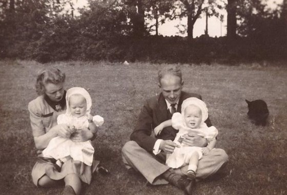 Richard & Betty Salt with the twins