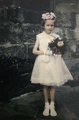 Bridesmaid for uncle Brian and auntie Margaret 27 September 1958
