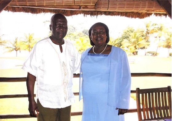 Dr Albert Akpalu Snr with his wife, Mrs Elizabeth Akpalu