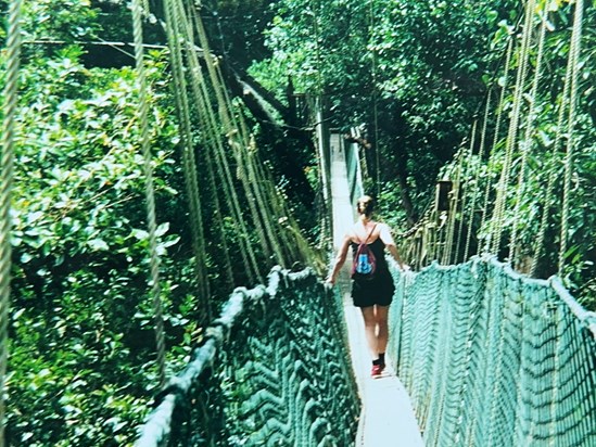 Dodgy rope bridge, Taman Negara, Malaysia