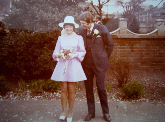 Our Wedding Day, 31st March 1973, Basford Register Office - Happy, Happy, Happy - Lucky, Lucky Guy.