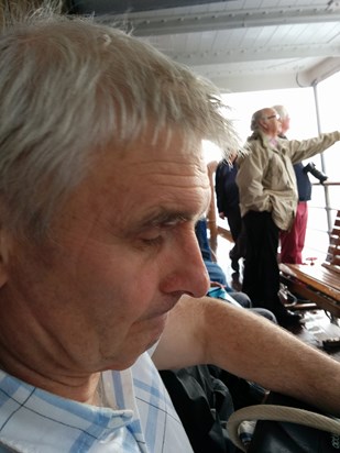 Don on the Waverley, restored ocean-going paddle steamer.