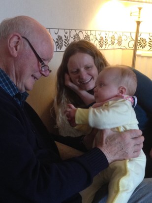 Grandad pops with baby Bethany 