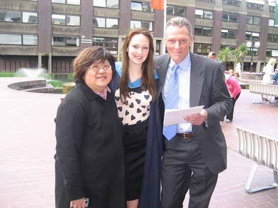May 2010, Nicola's graduation. Amy with Nicola & Graham 
