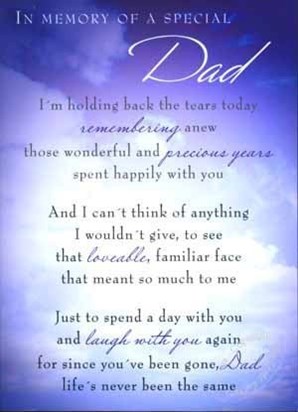 In Memory of a Special Dad xx