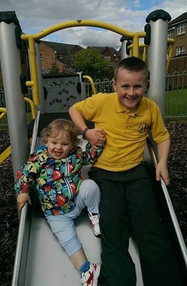 Your Grandsons  Rhian and Thomas at the park xxx