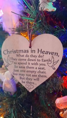 On our tree for you and auntie x