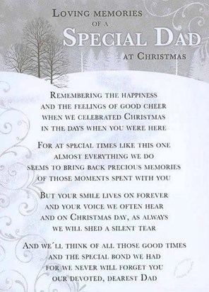 Merry Christmas in Heaven Dad. 