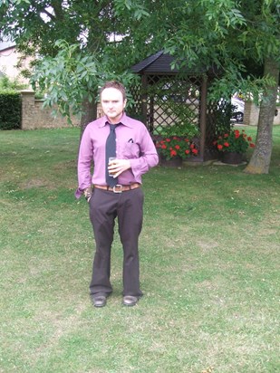 At a wedding in 2008