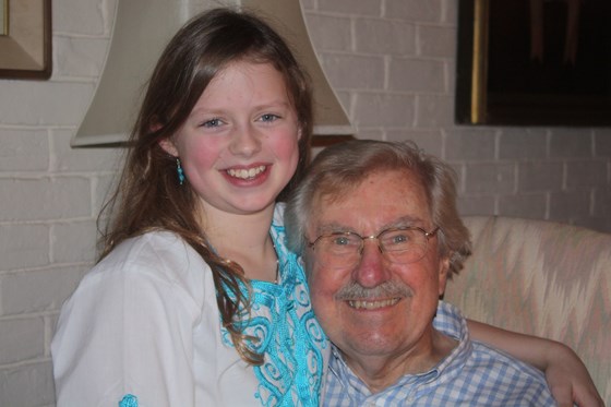 Peter & one of his granddaughters, Emma in 2008