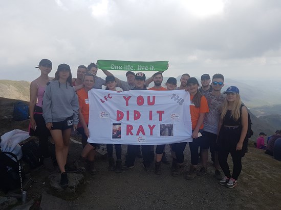 climbing Snowdon in memory of ray and raising money for sudep 