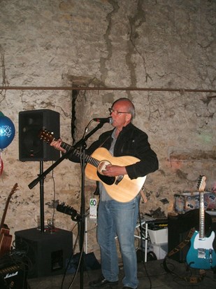 Brad sometimes called for Cock&Bull - here he is playing during an interval spot at one of our gigs at Calverton in June 2008.