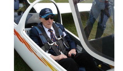 95th birthday, flying a glider
