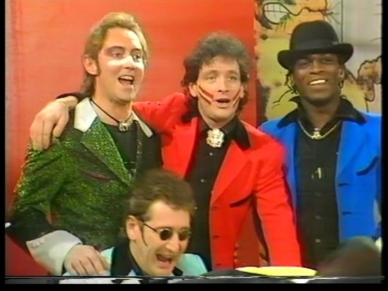 Geoff with Bill, Malc and Romeo on Tiswas