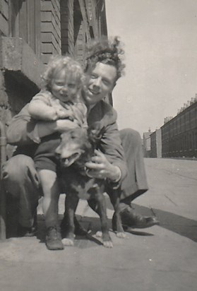 Eric with his Uncle Tom, circa. 1950