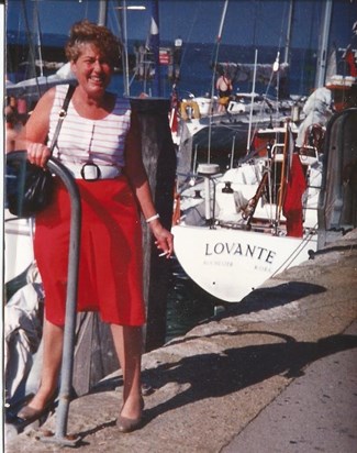 My mother on one of her many holidays. Thankfully she enjoyed lots of holidays before ovarian cancer took her away.