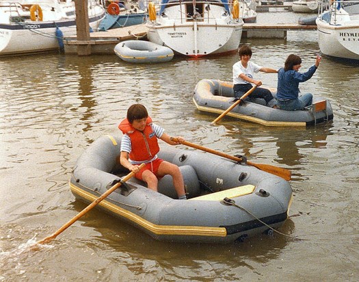 Rowing. Bucklers Hard  July'80