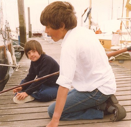 Fishing with Andrew. Lymington.'80